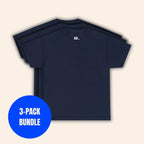 3-PACK BUNDLE BASIC COTTON TEE NAVY