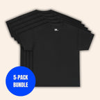 5-PACK BUNDLE BASIC COTTON TEE BLACK