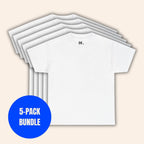 5-PACK BUNDLE BASIC COTTON TEE WHITE