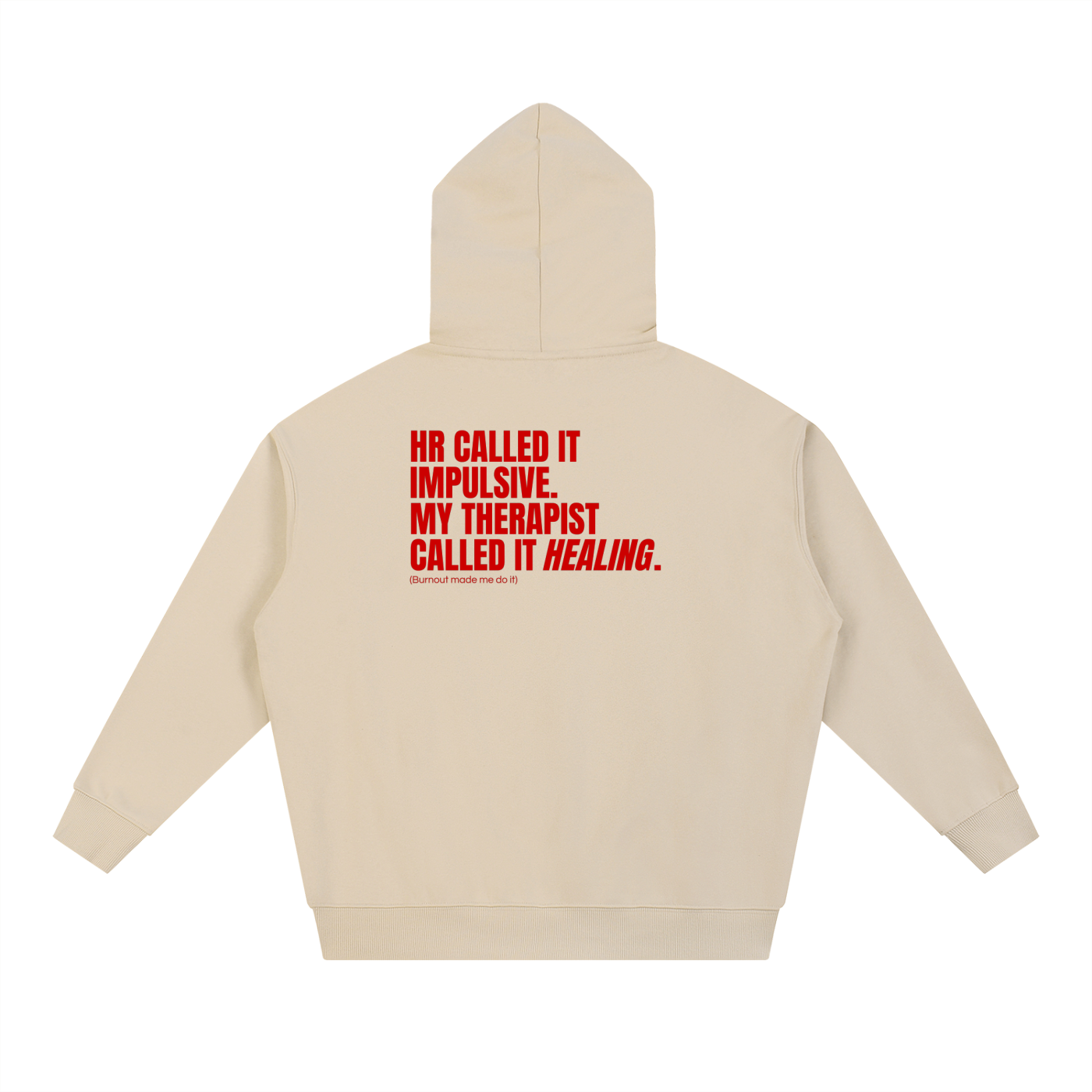 QUITTERS CLUB ESSENTIAL HEAVYWEIGHT HOODIE - HR CALLED IT IMPULSIVE