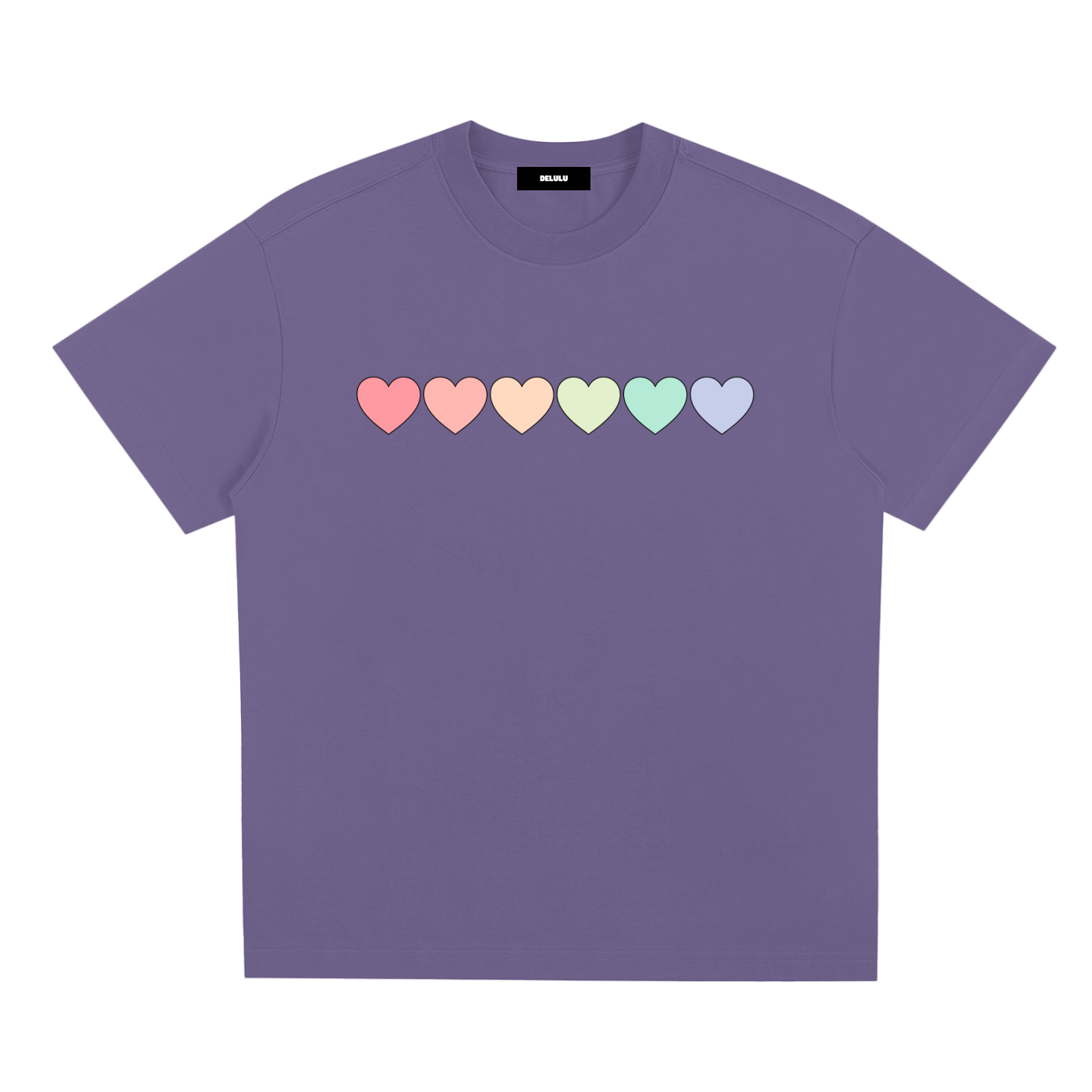 PRIDE LOOSE FIT UNISEX T-SHIRT - PASTEL HEARTS