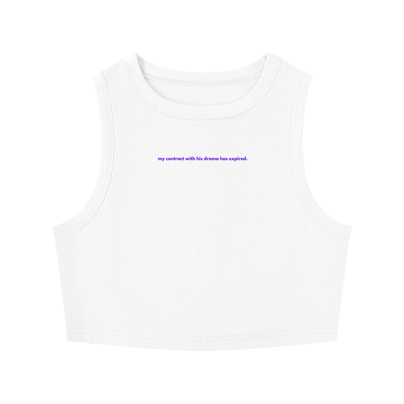 MAIN CHARACTER TIGHT CREWNECK CROP TANK TOP -  MY CONTRACT WITH HIS DRAMA HAS EXPIRED