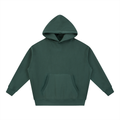 BASIC ESSENTIAL OVERSIZED BOXY FIT FLEECE HOODIE DARK GREEN