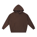 BASIC ESSENTIAL OVERSIZED BOXY FIT FLEECE HOODIE COFFEE