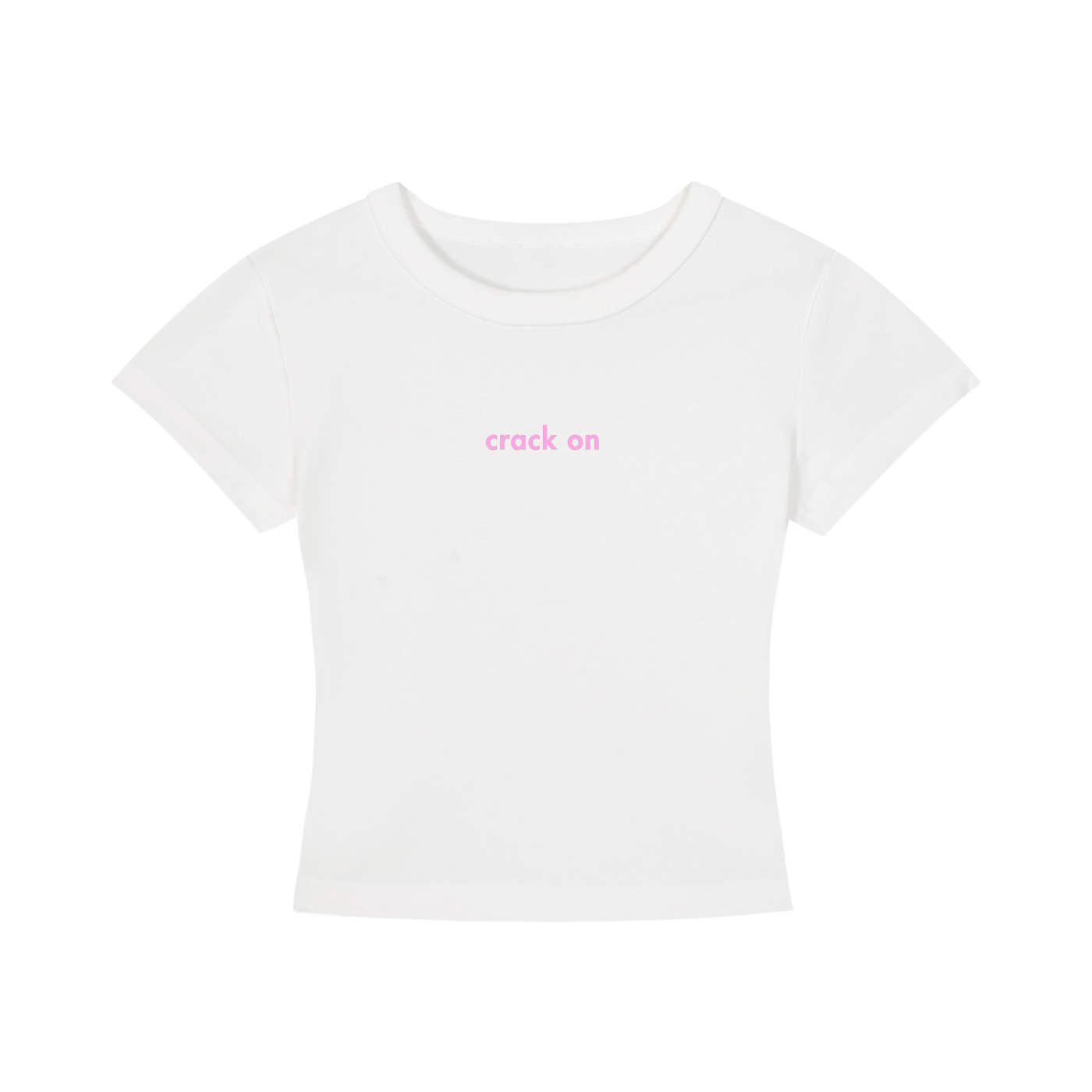 WOMEN'S CROPPED T-SHIRT - CRACK ON