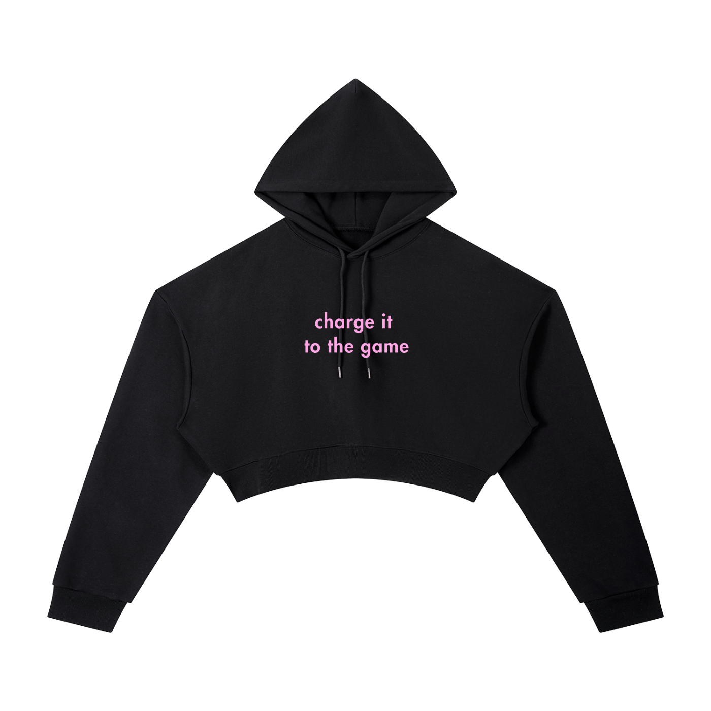 WOMEN'S CROPPED HOODIE - CHARGE IT TO THE GAME