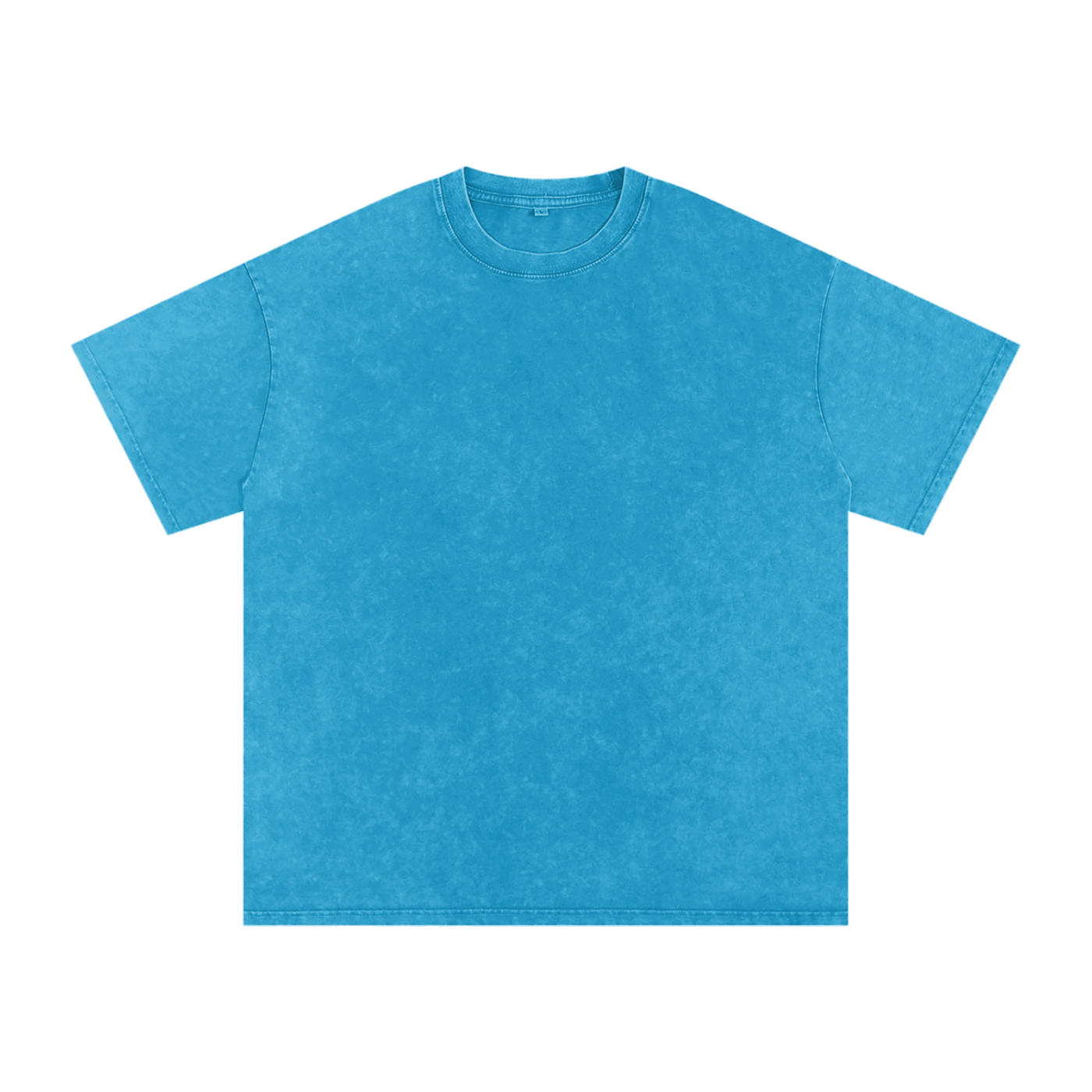 BASIC SNOW WASHED OVERSIZED COTTON T-SHIRT LAKE BLUE