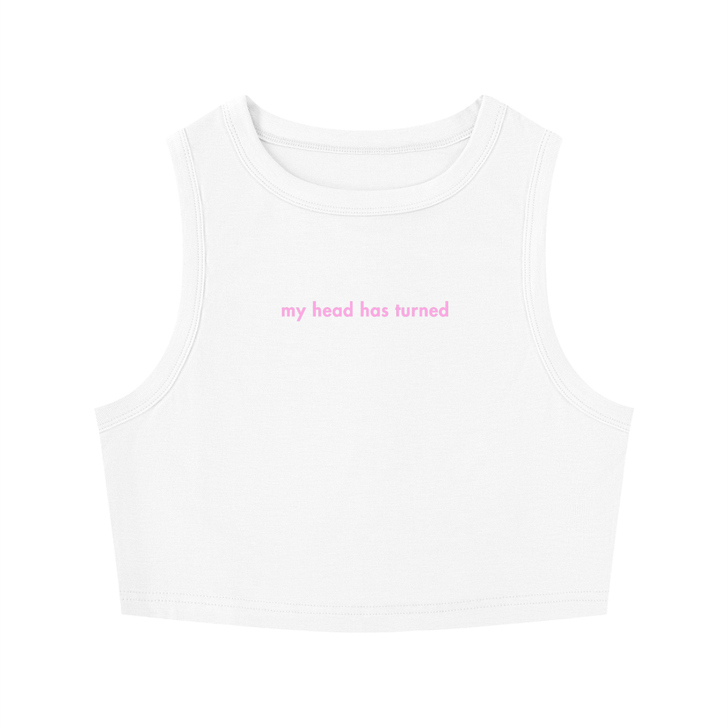WOMEN'S CREWNECK CROP TOP - MY HEAD HAS TURNED