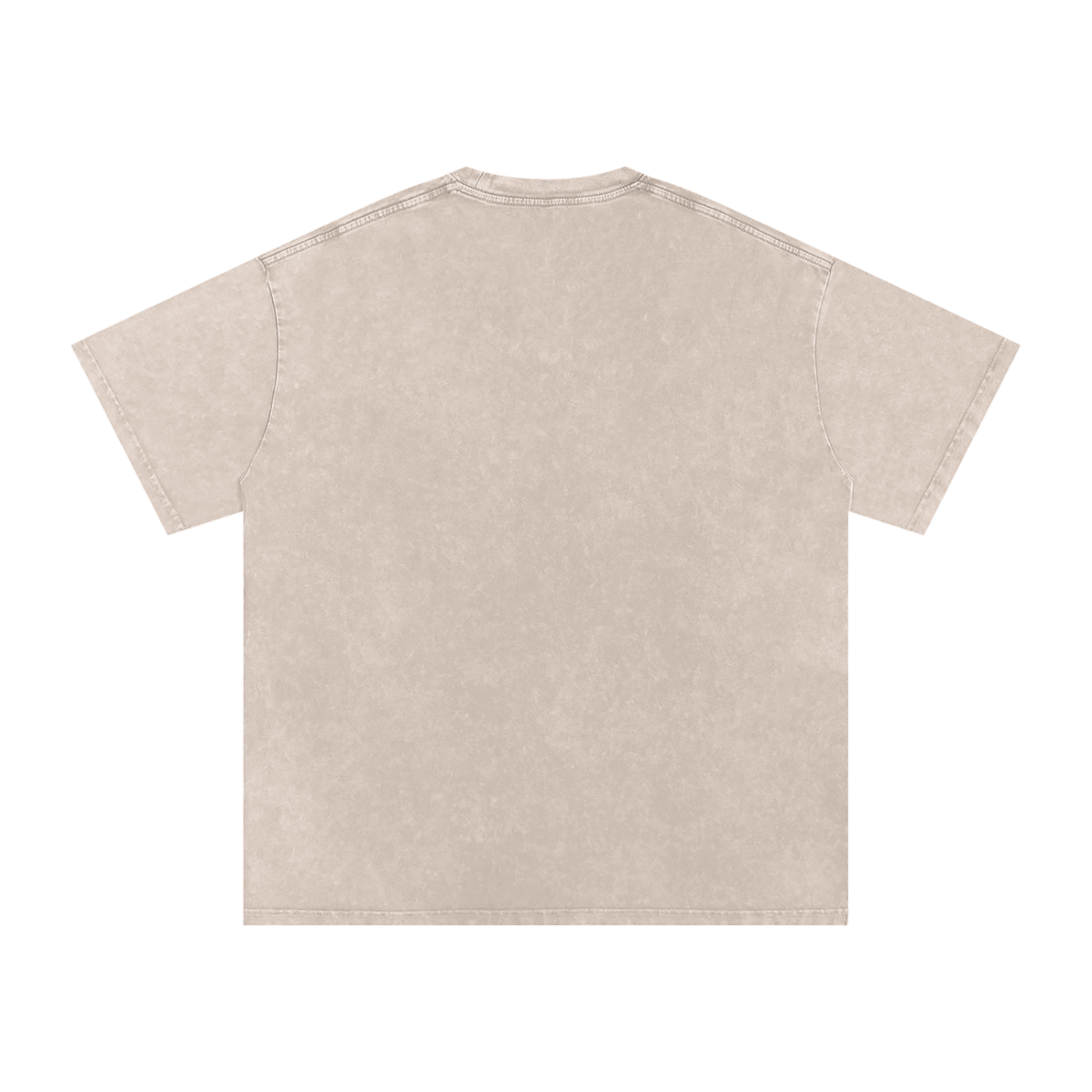 BASIC SNOW WASHED OVERSIZED COTTON T-SHIRT APRICOT