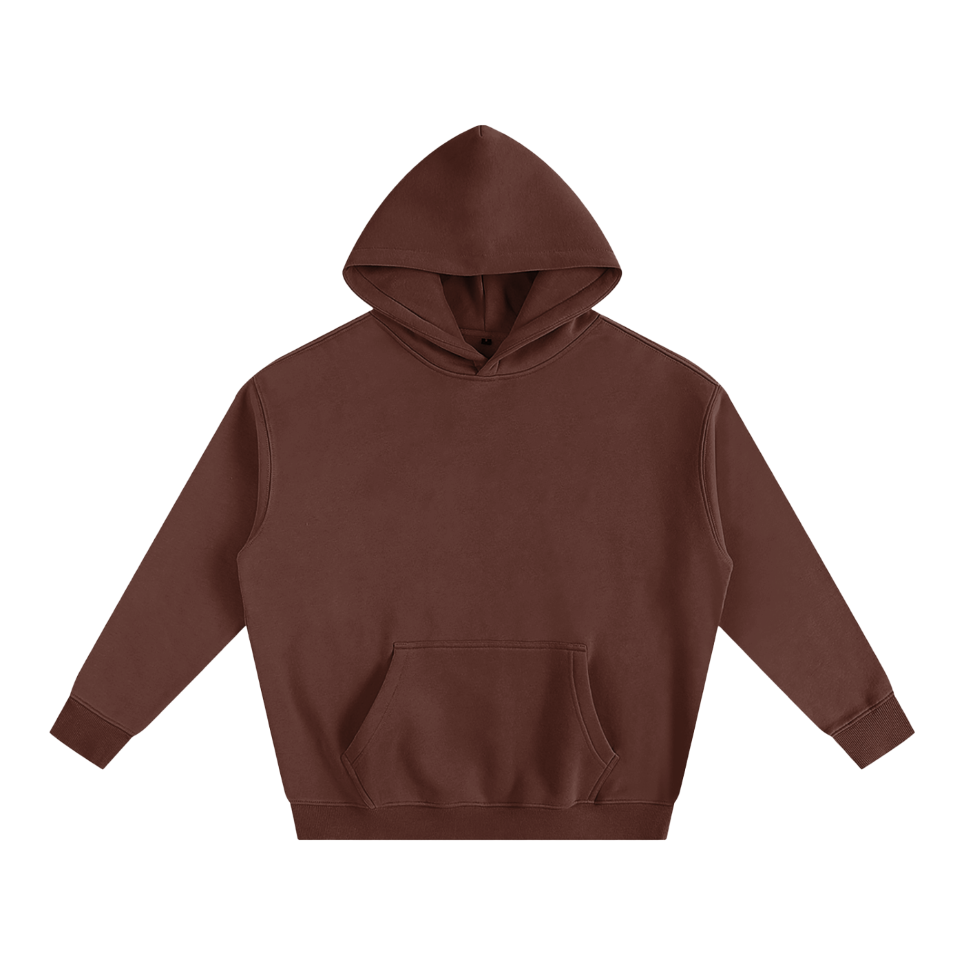 BASIC ESSENTIAL FLEECE HOODIE COFFEE