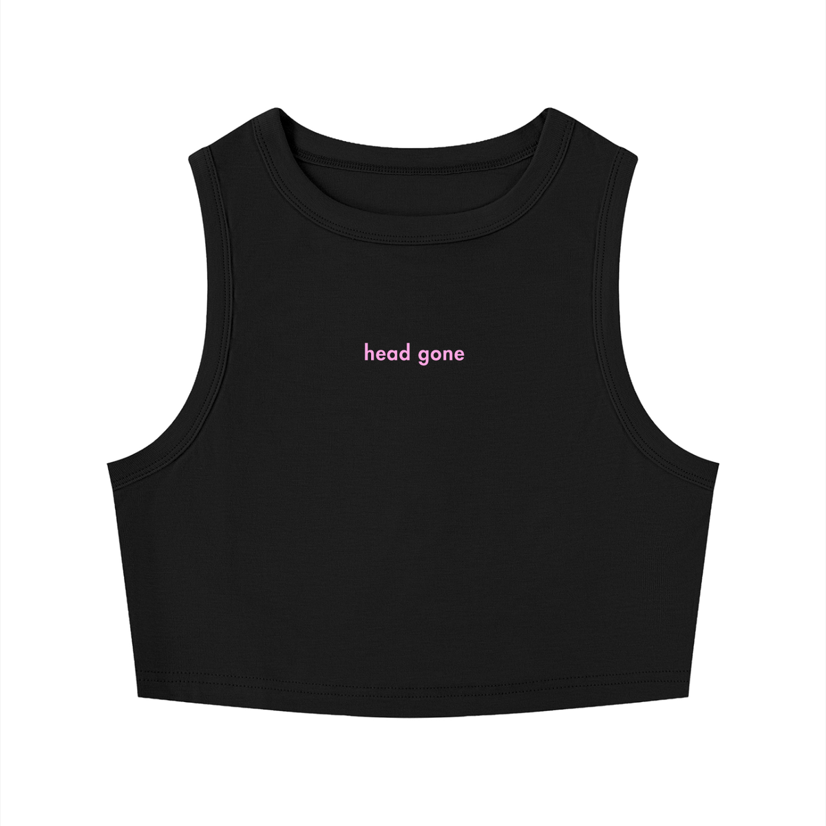 WOMEN'S CREWNECK CROP TOP - HEAD GONE