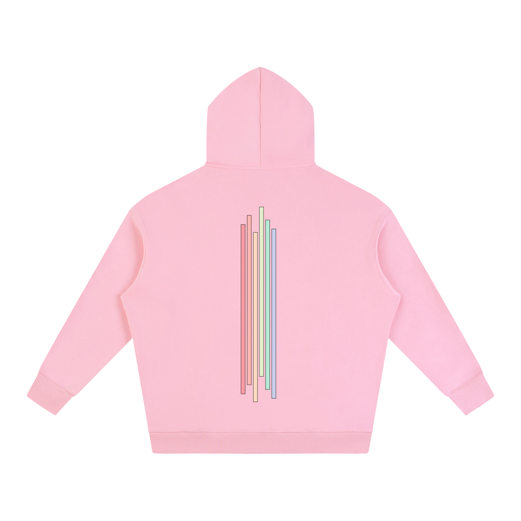 PRIDE OVERSIZED PREMIUM FLEECED HOODIE - PASTEL HEARTS