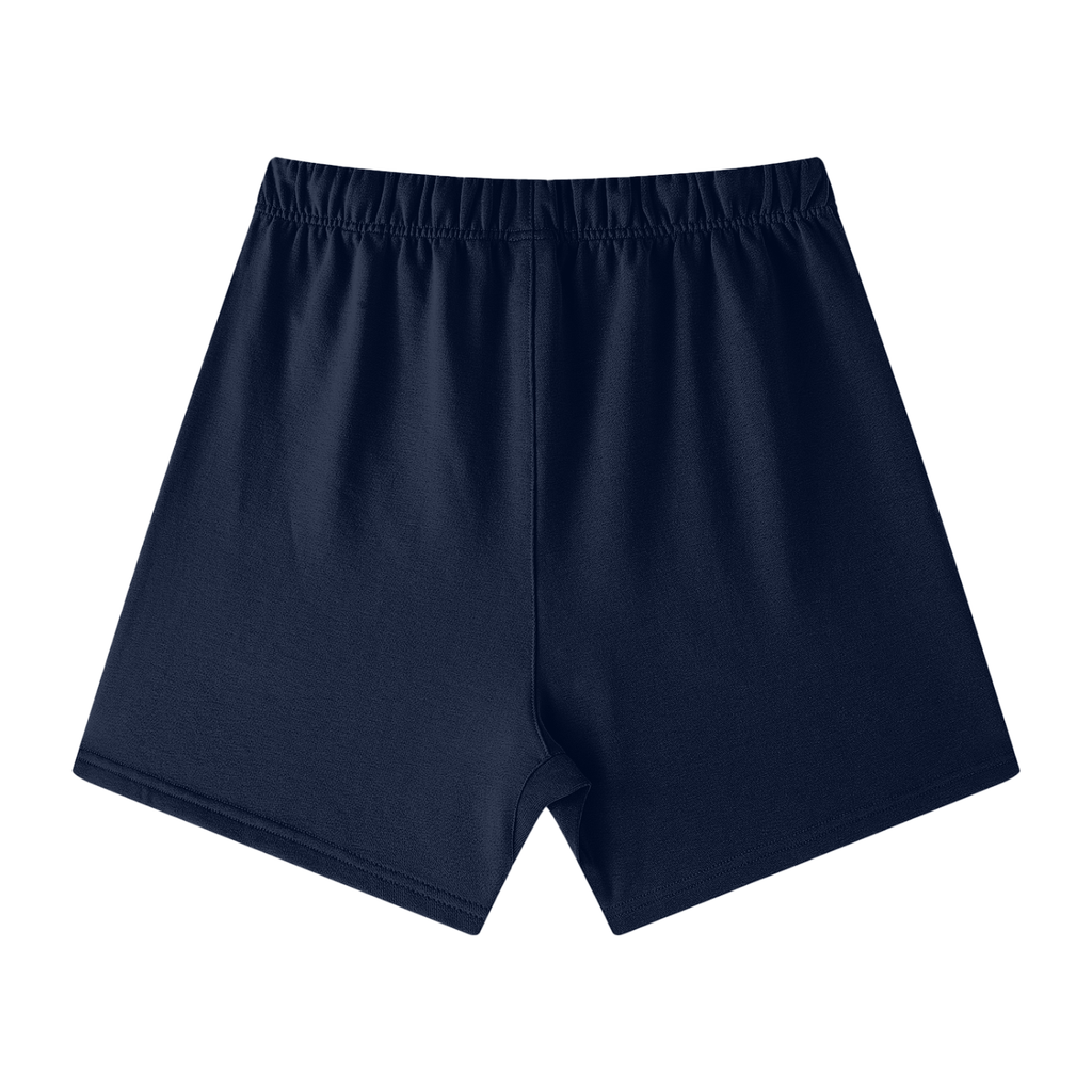 UNISEX EARTH TONE LOOSE FIT COTTON SHORTS NAVY BLUE