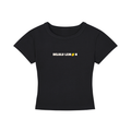 WOMEN`S CROPPED T-SHIRT - DELULU LEMON