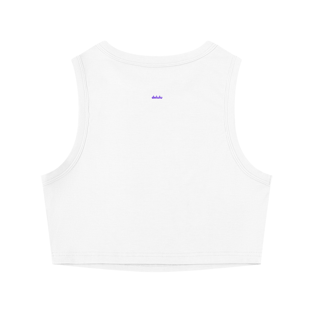 MAIN CHARACTER TIGHT CREWNECK CROP TANK TOP -  OPERATING STRICTLY ON MY OWN TERMS