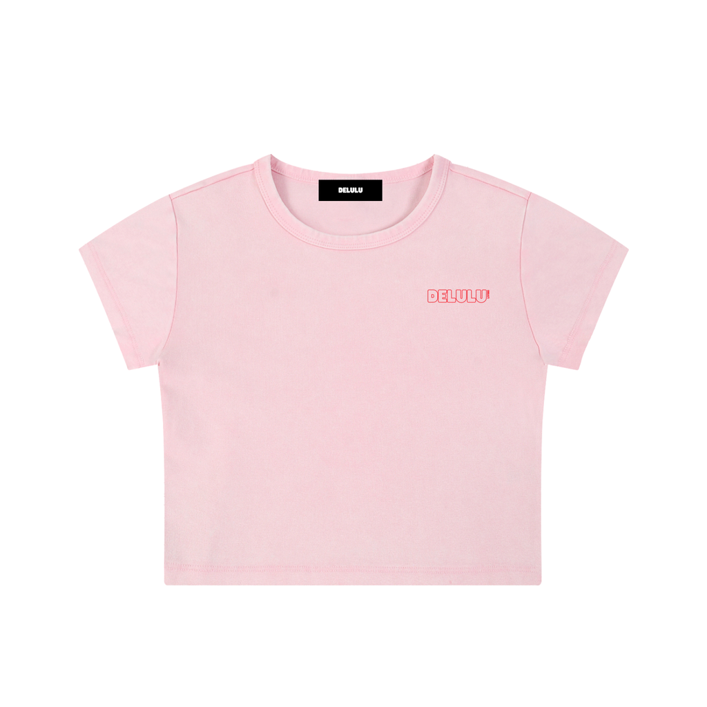 SNOW WASHED CROP TOP - DELULU CLUB