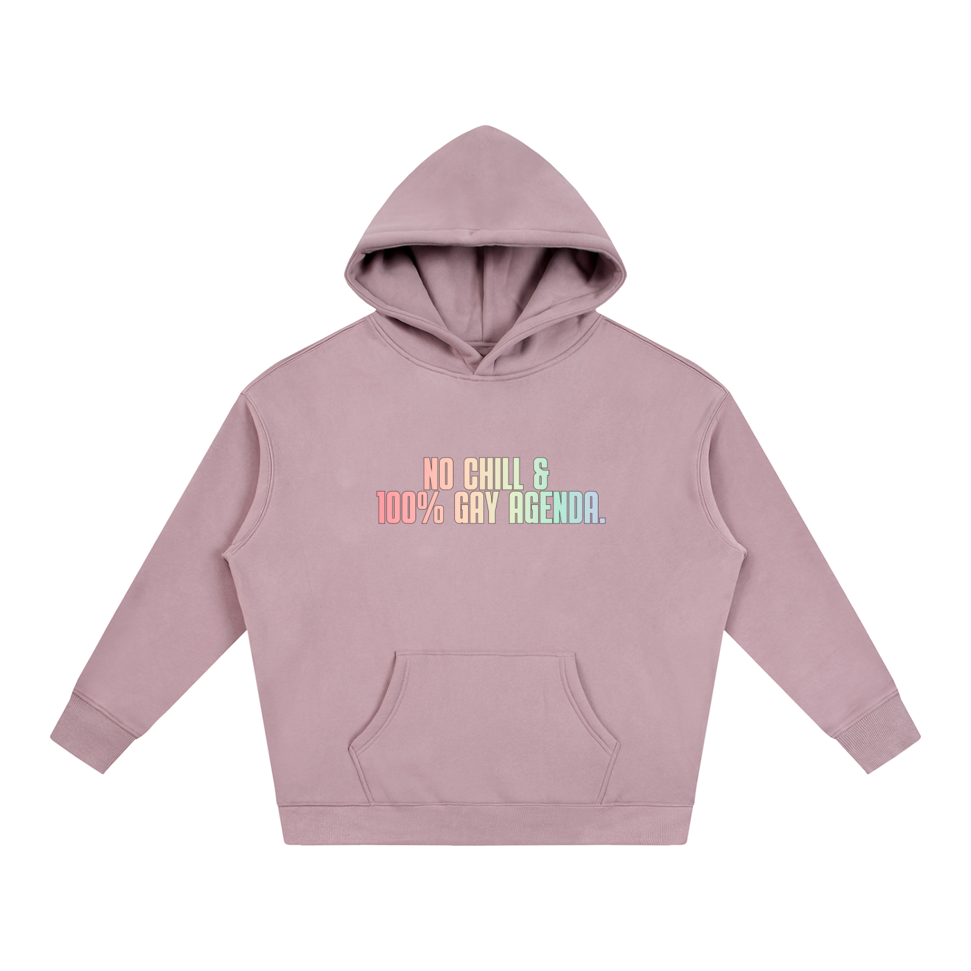 PRIDE OVERSIZED PREMIUM FLEECED HOODIE - 100% GAY AGENDA