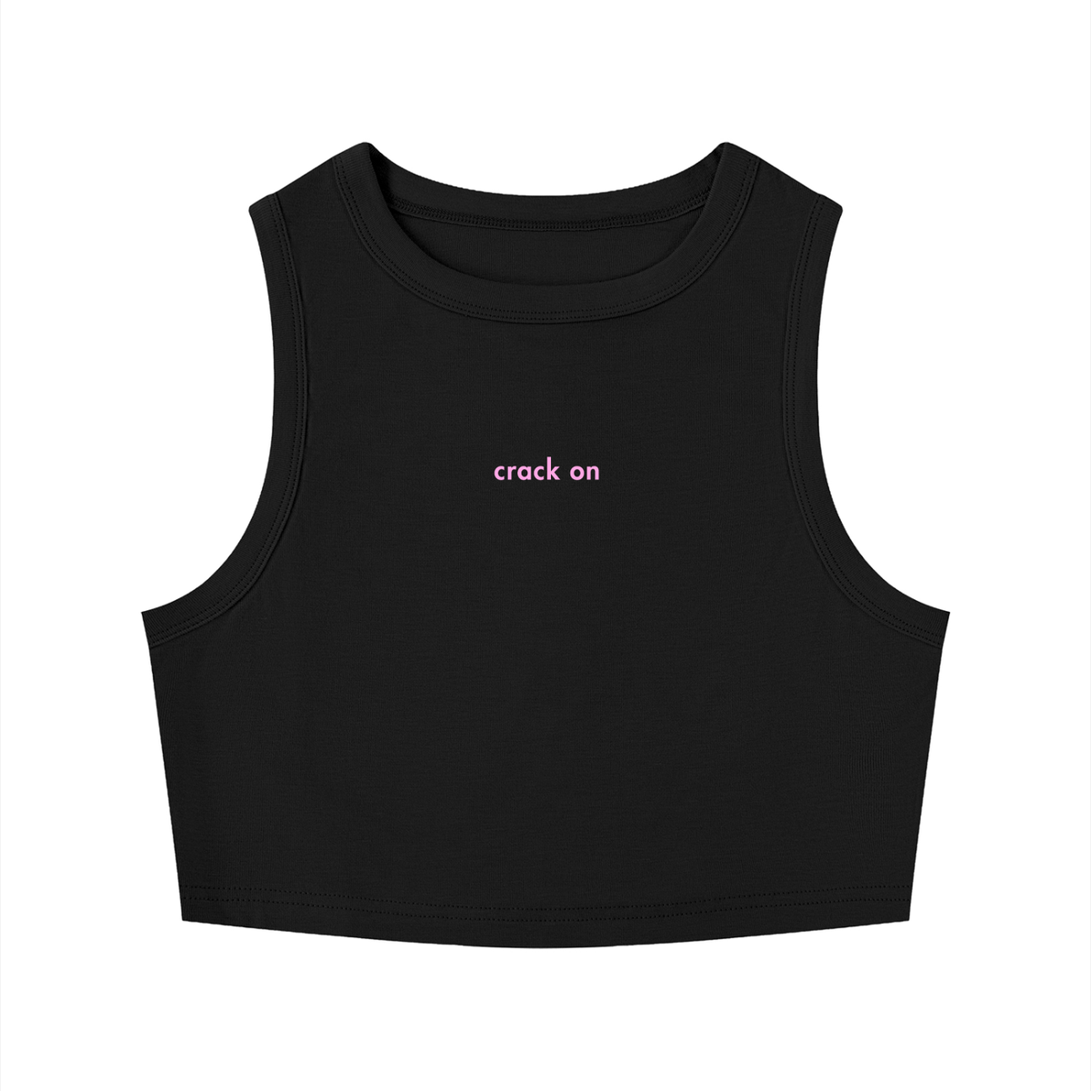 WOMEN'S CREWNECK CROP TOP - CRACK ON