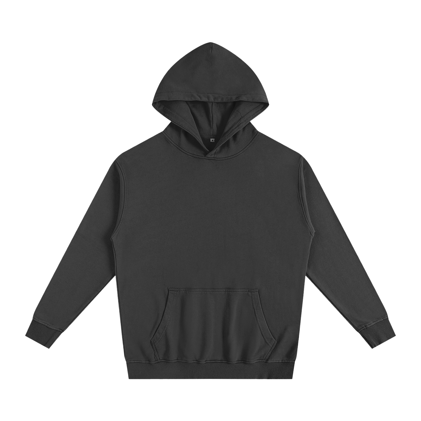 BASIC OVERSIZED ESSENTIAL HOODIE BLACK