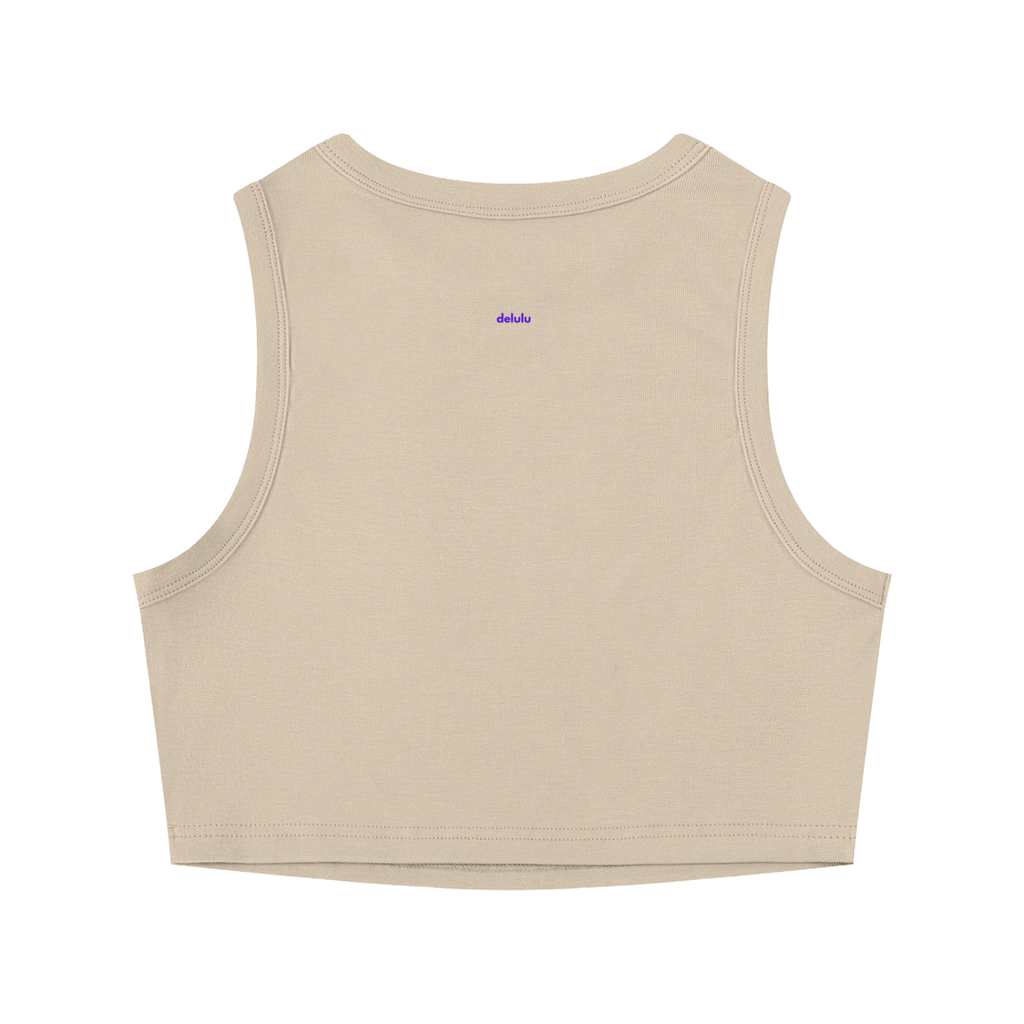 MAIN CHARACTER TIGHT CREWNECK CROP TANK TOP -  OPERATING STRICTLY ON MY OWN TERMS