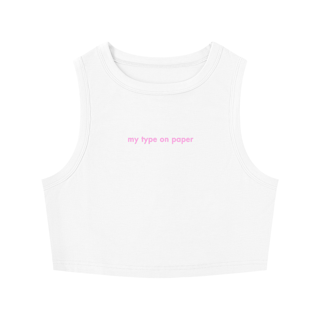 WOMEN'S CREWNECK CROP TOP - MY TYPE ON PAPER