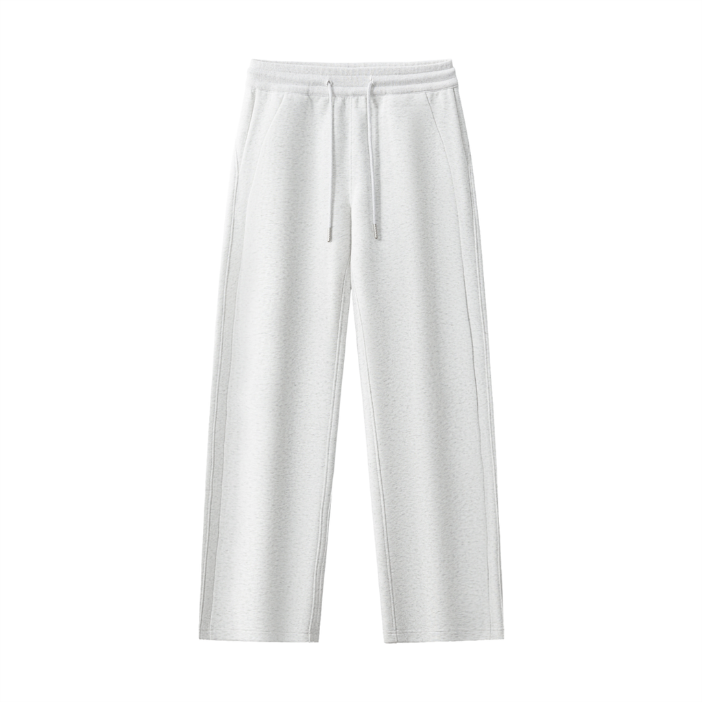 WOMAN ESSENTIAL STRAIGHT-LEG SWEATPANTS  - FLOWER GRAY