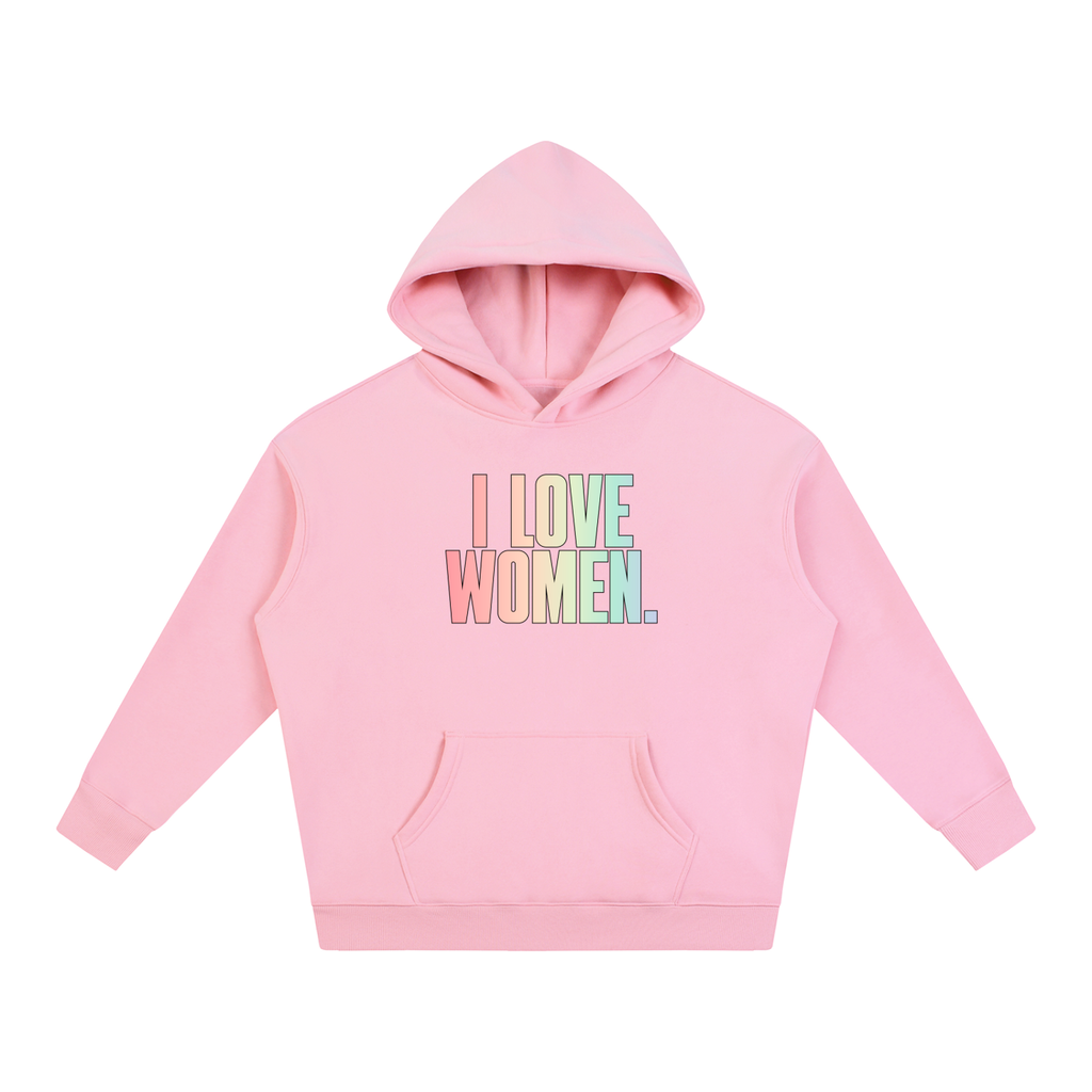 PRIDE OVERSIZED PREMIUM FLEECED HOODIE - I LOVE WOMEN