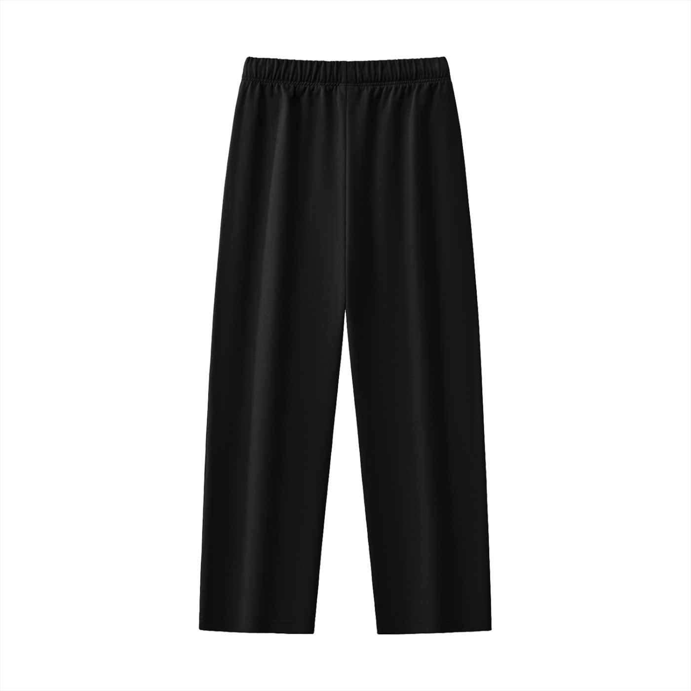 BASIC ESSENTIAL HEAVYWEIGHT STRAIGHT-LEG SWEATPANTS BLACK