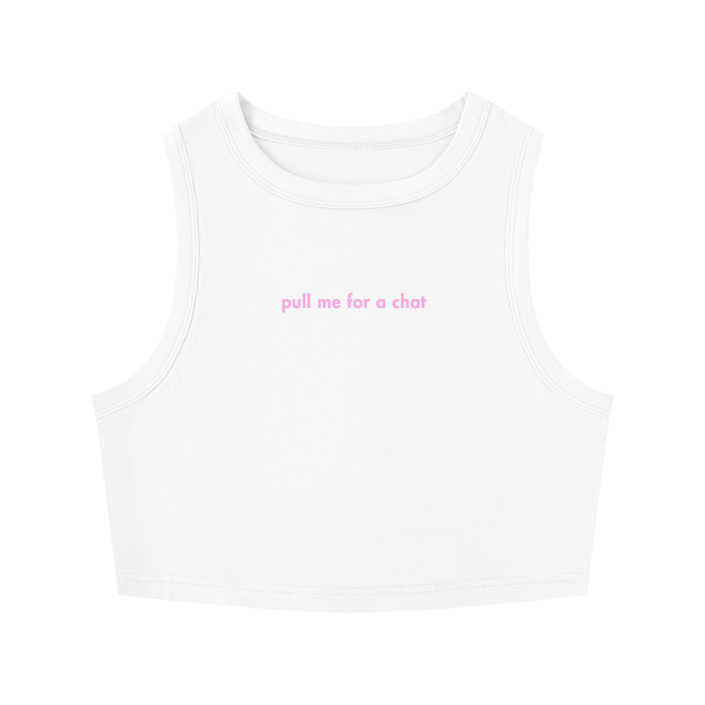 WOMEN'S CREWNECK CROP TOP - PULL ME FOR A CHAT