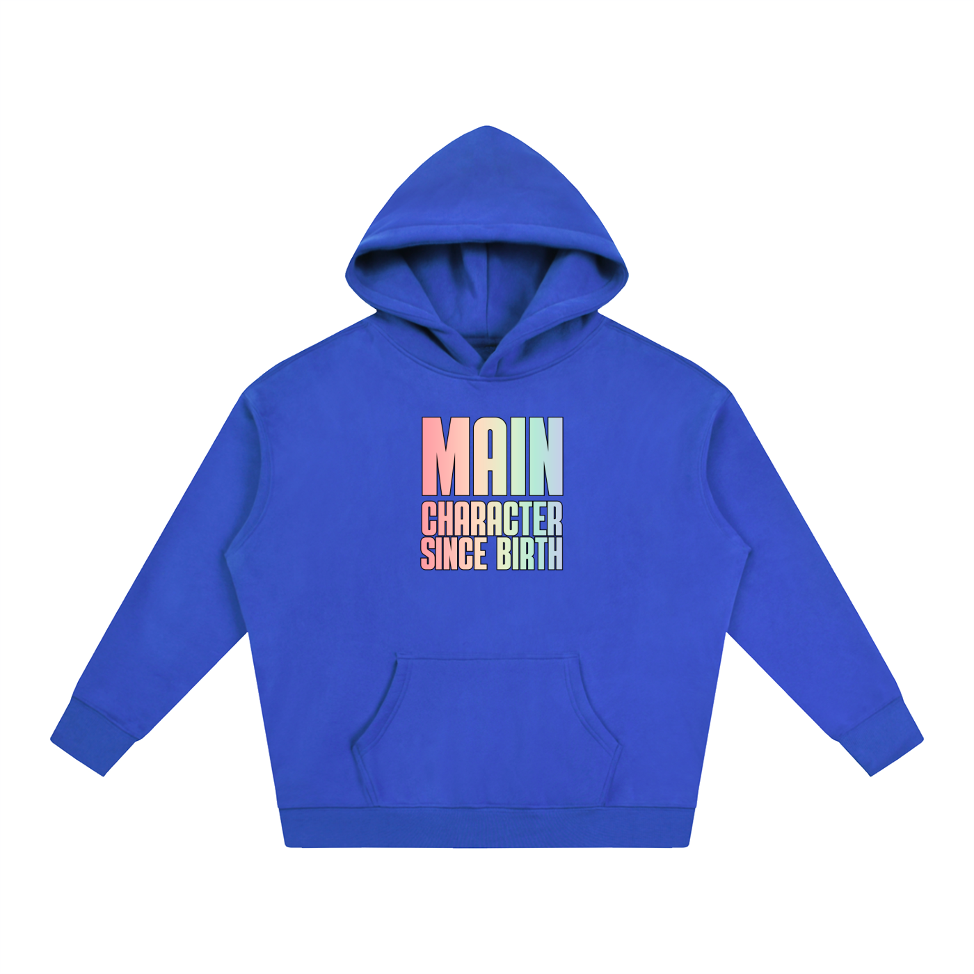 PRIDE OVERSIZED PREMIUM FLEECED HOODIE - MAIN CHARACTER SINCE BIRTH