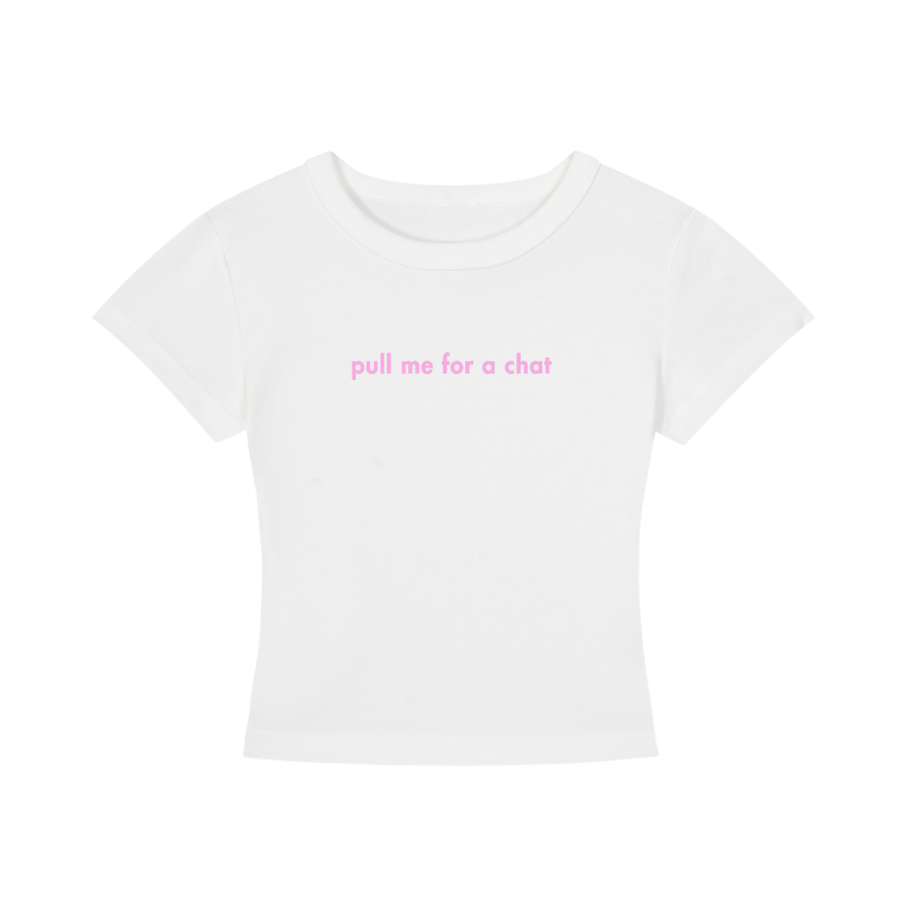WOMEN'S CROPPED T-SHIRT - PULL ME FOR A CHAT