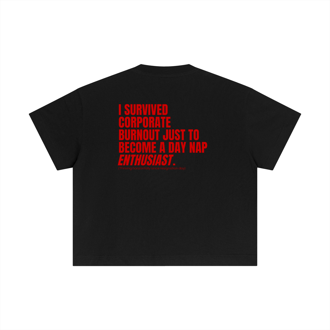 QUITTERS CLUB ESSENTIAL COTTON BOXY T-SHIRT - CORPORATE BURNOUT