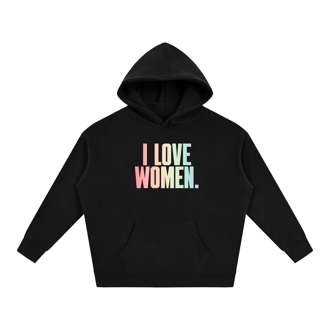 PRIDE OVERSIZED PREMIUM FLEECED HOODIE - I LOVE WOMEN