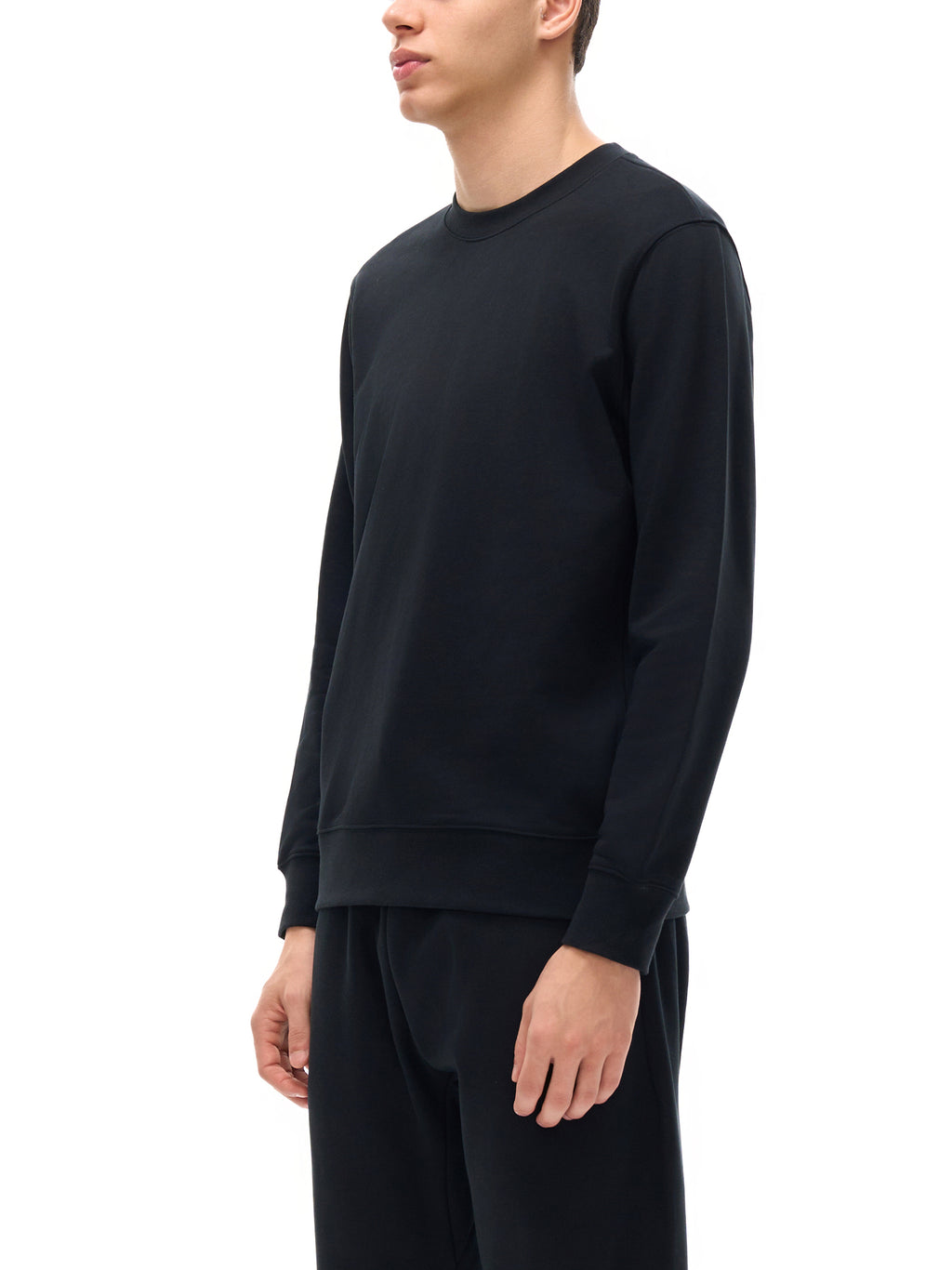 BASIC ESSENTIAL HEAVYWEIGHT CREWNECK SWEATSHIRT BLACK