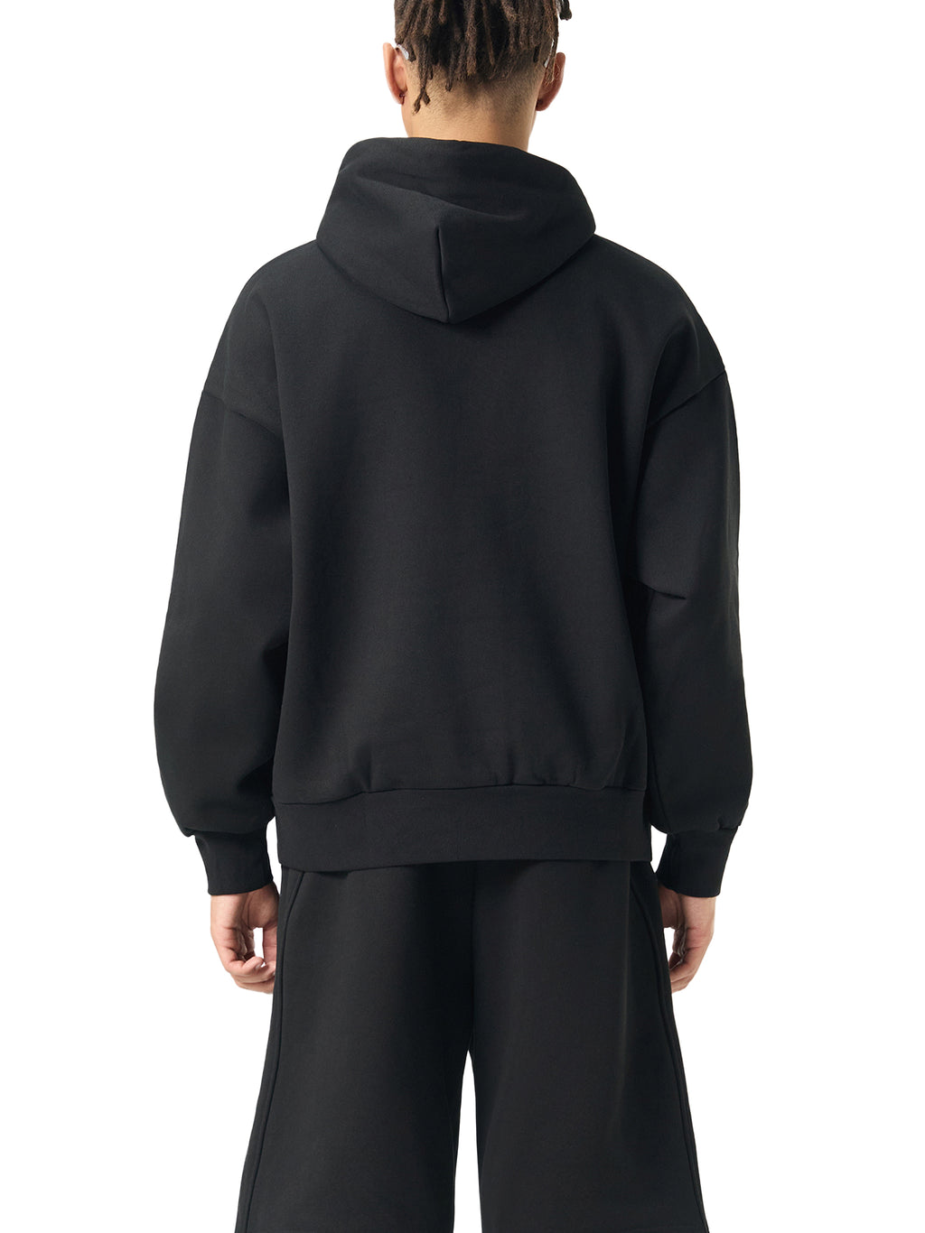 BASIC ESSENTIAL HEAVYWEIGHT FLEECE HOODIE BLACK