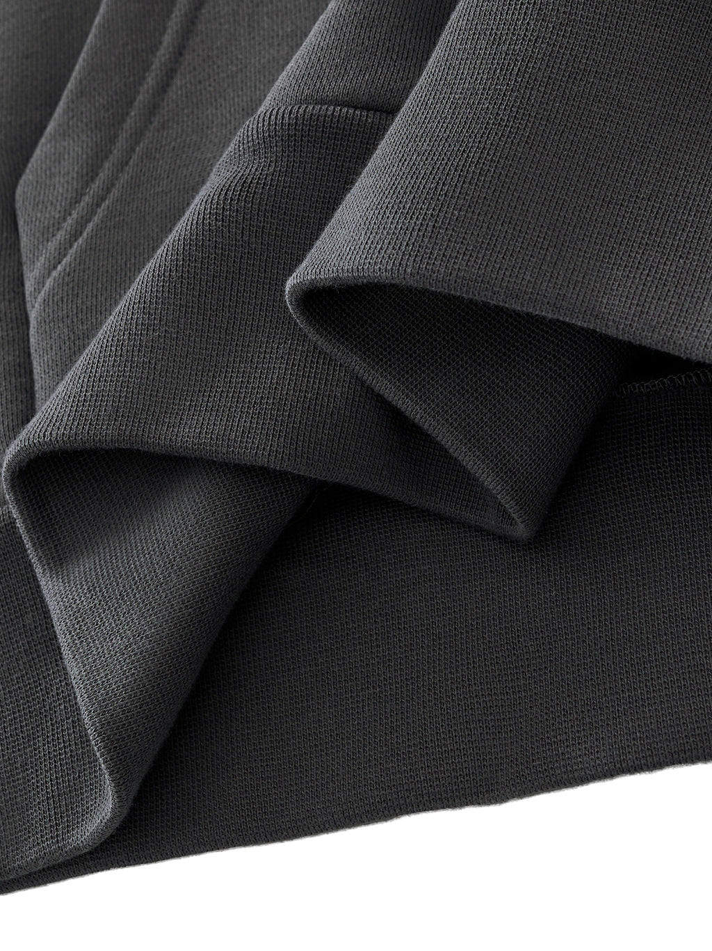 BASIC ESSENTIAL HEAVYWEIGHT FLEECE HOODIE DARK GREY