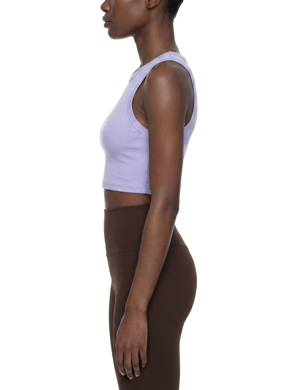 MAIN CHARACTER TIGHT CREWNECK CROP TANK TOP -  WILDLY INDEPENDENT. MOSTLY CONFUSED.