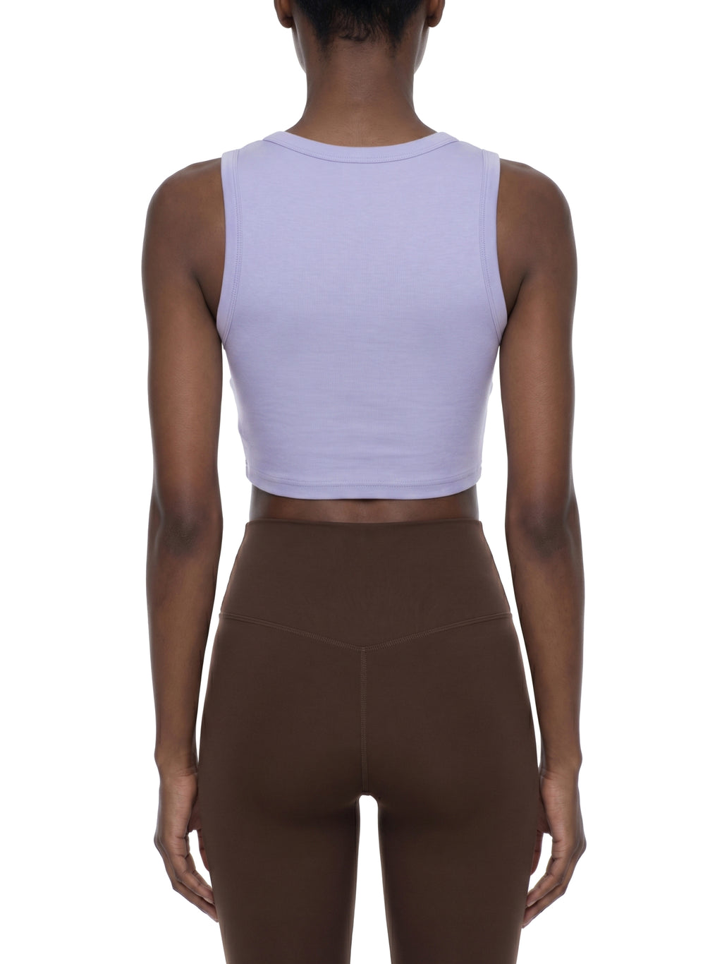 MAIN CHARACTER TIGHT CREWNECK CROP TANK TOP -  HAPPY & UNAVALIABLE