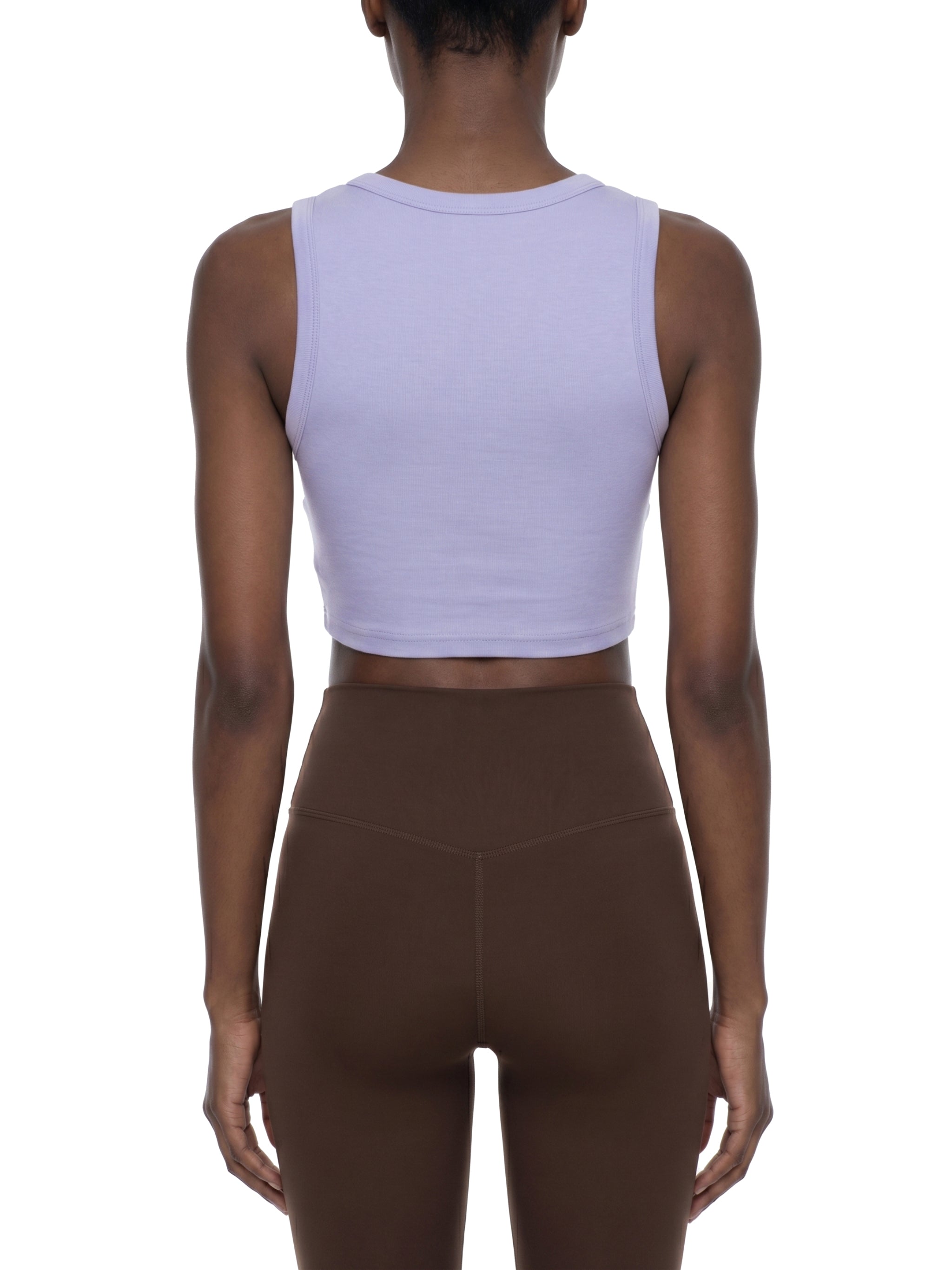 MAIN CHARACTER TIGHT CREWNECK CROP TANK TOP - LIVING STRICTLY FOR THE PLOT